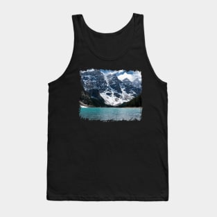 Mountains with blue lake Tank Top